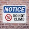 Signmission Do Not Climb, 10 in W x Rectangle, Plastic OS-2PACK-NS-P-710-L-11119 - alternate 7